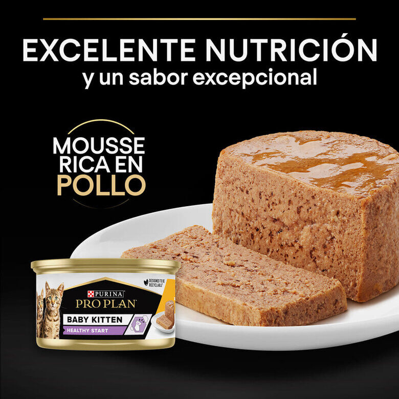 85 g Pro Plan Mousse Baby Kitten Pollo Lata para gatos&nbsp;, , large indicador imagen numero 5