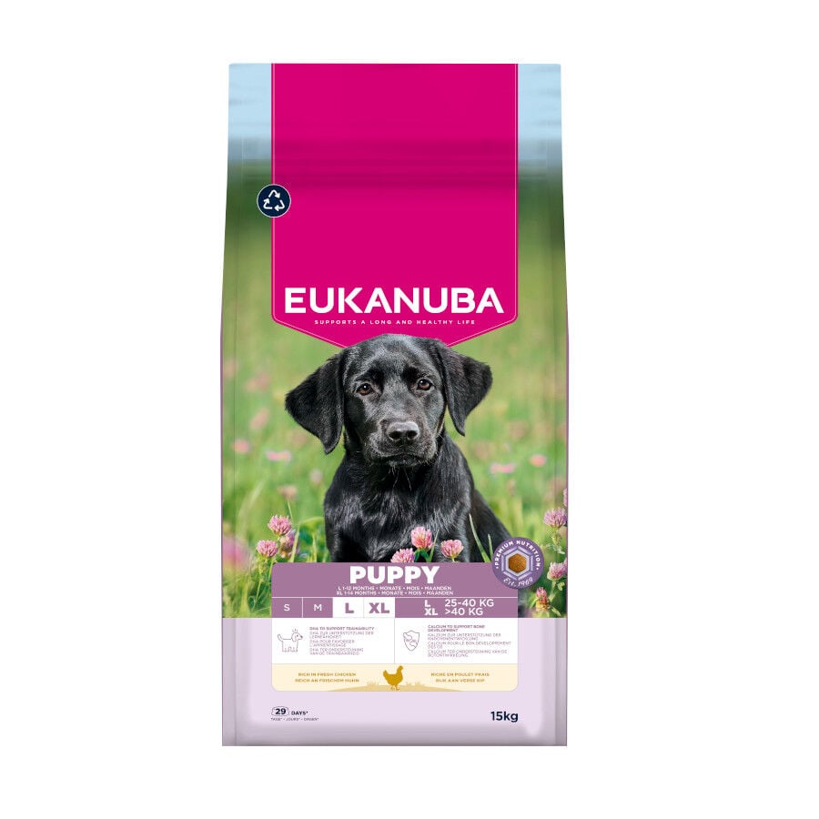 15 kg Eukanuba Puppy Large Pollo pienso para perros, , large indicador imagen numero 1