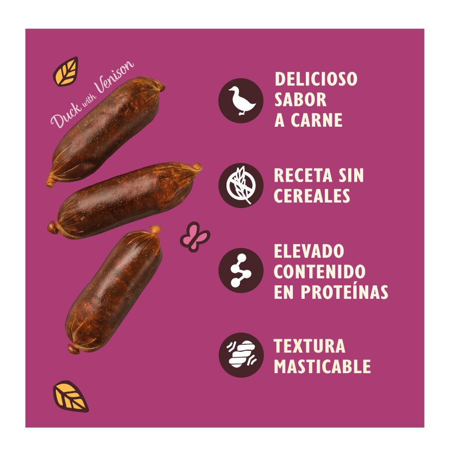 70 g Lily's Kitchen Salchichas Mini Pato y Venado para perros, , large indicador imagen numero 2