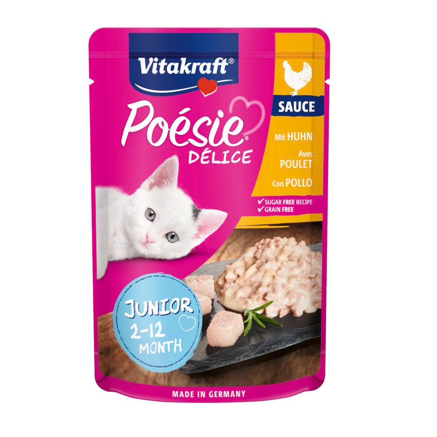 Vitakraft Po&eacute;sie Junior Filete de Pollo sobre en salsa para gatos