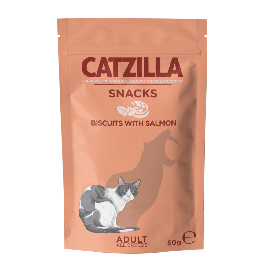 50 g Catzilla Galletas Piccolinis de Salm&oacute;n y Catnip para gatos, , large Imagen numero 1