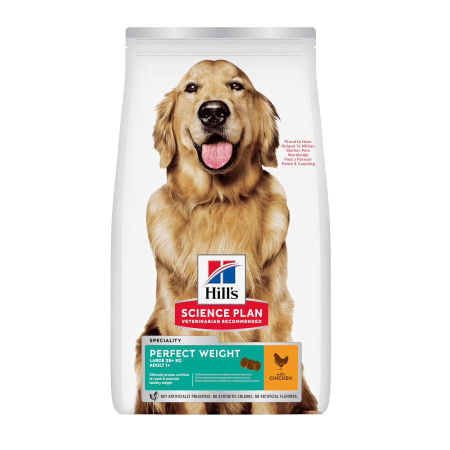 12 kg Hill's Science Plan Perfect Weight Adult Large Pollo pienso para perros, , large indicador imagen numero 1