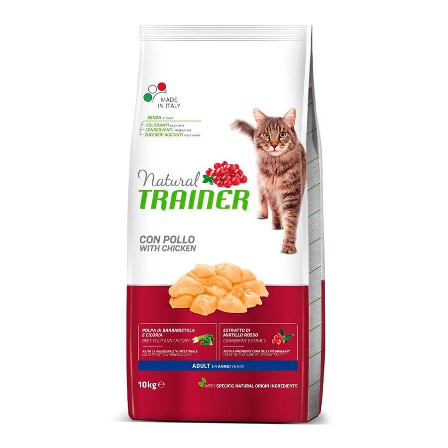 Natural Trainer Adult Pollo pienso para gatos 