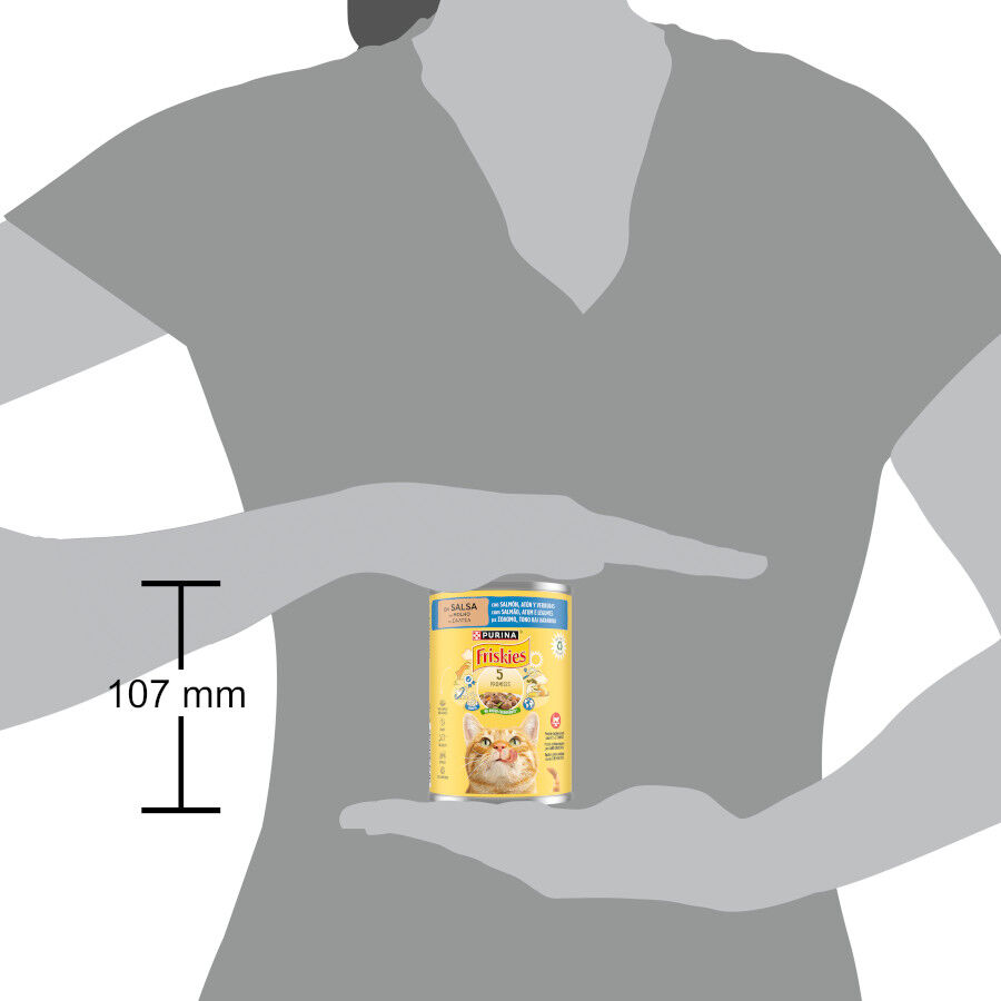 400 g Friskies Adult Salm&oacute;n y At&uacute;n en Salsa lata para gatos, , large indicador imagen numero 5