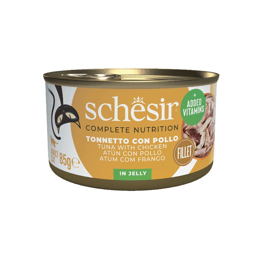 85 g Schesir Adult At&uacute;n con pollo lata para gatos, , large Imagen numero 1