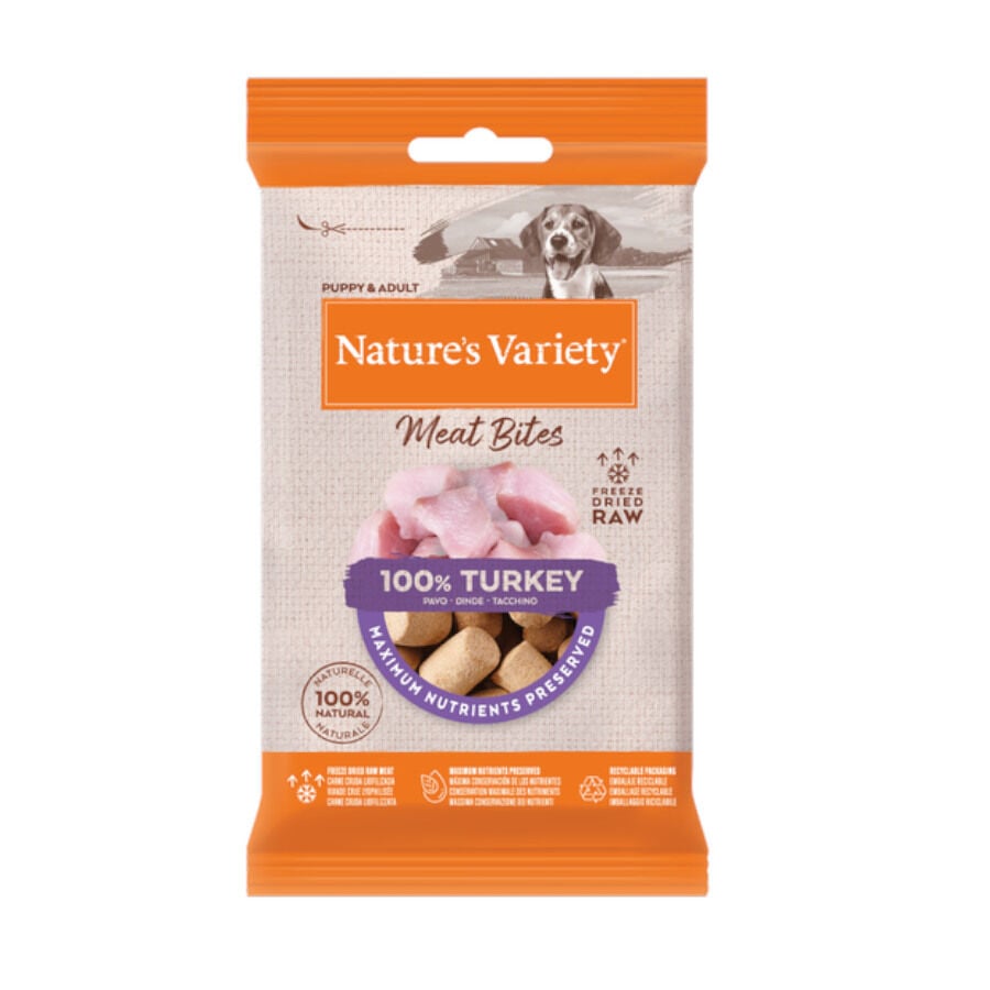 20 g Nature's Variety Meat Bites Bocaditos de Pavo Liofilizado para perros, , large Imagen numero 1