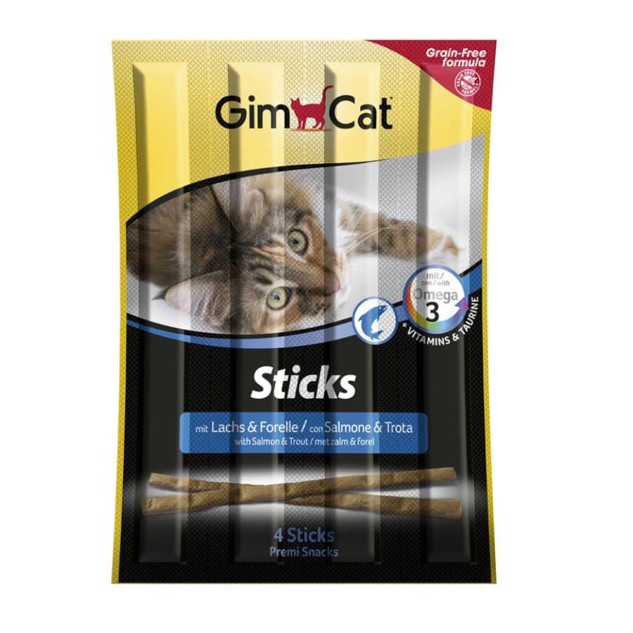 GimCat palitos de Trucha y Salm&oacute;n para gatos