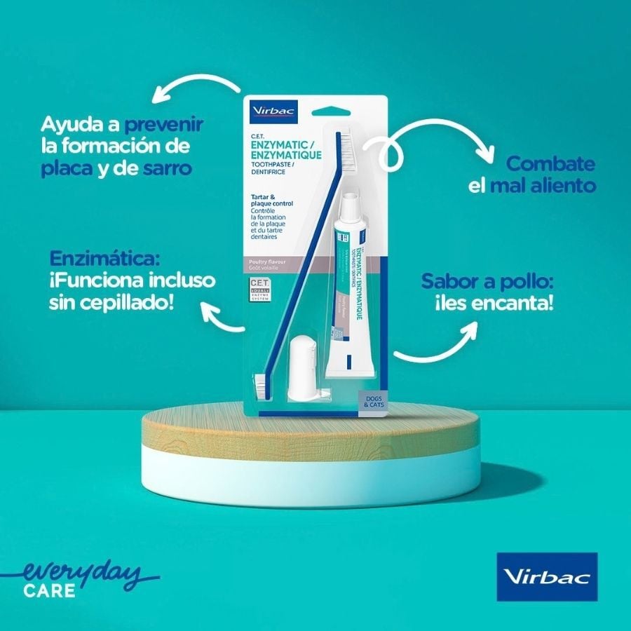 Virbac C.E.T Kit Dent&iacute;frico Enzim&aacute;tico para perros, , large Imagen numero 2