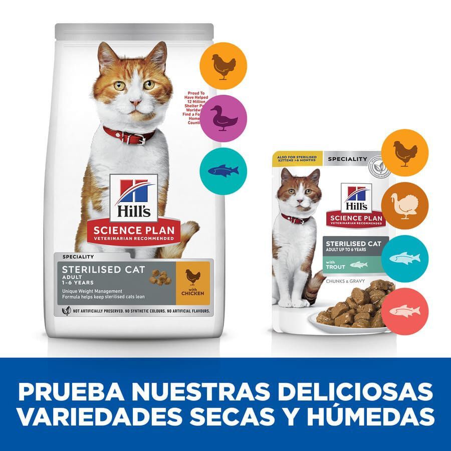 85 g Hill's Science Plan Sterilised Young Adult Trucha Sobre en Salsa para gatos, , large Imagen numero 5