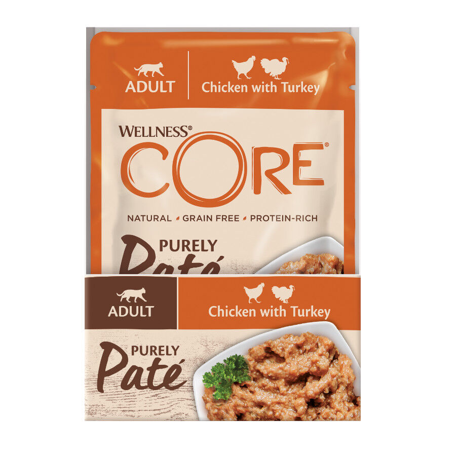 85 g Wellness Core Adult Pollo y Pavo en Pat&eacute; sobre para gatos, , large indicador imagen numero 2