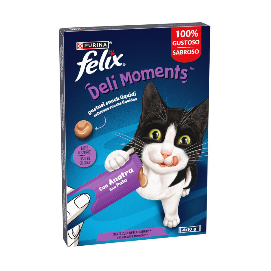 Purina Felix Deli Moments con Pato Snack l&iacute;quido para gatos