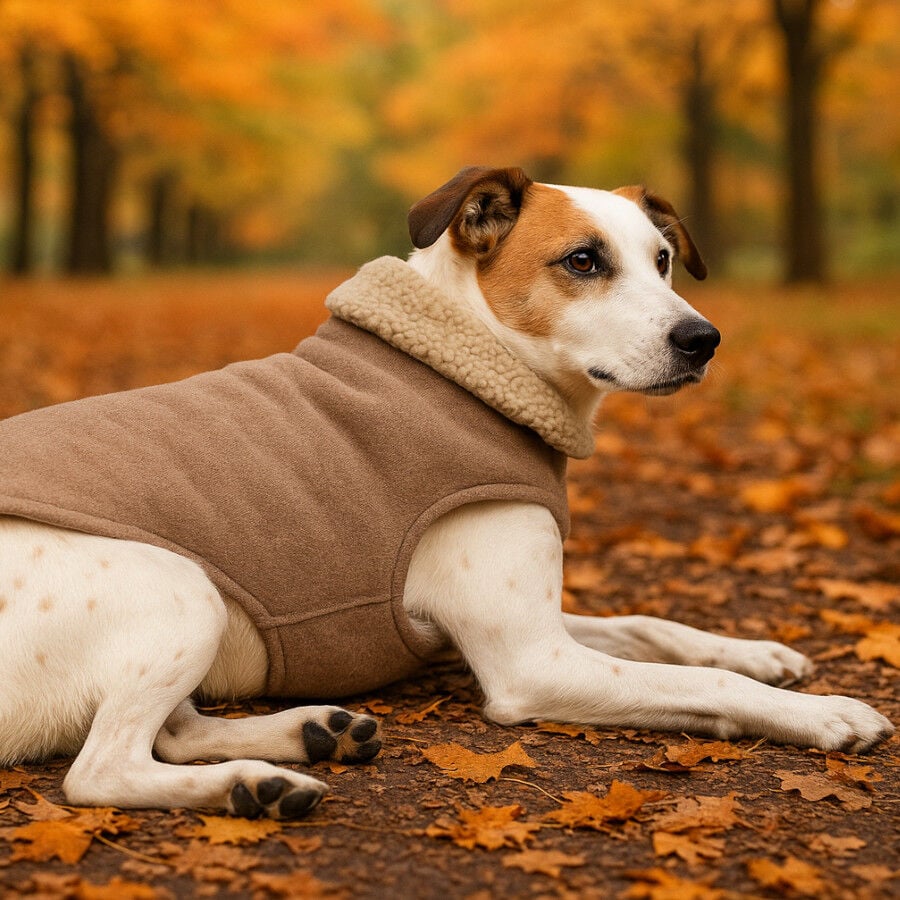 Outech Abrigo Marr&oacute;n Borreguillo para perros, , large indicador imagen numero 1