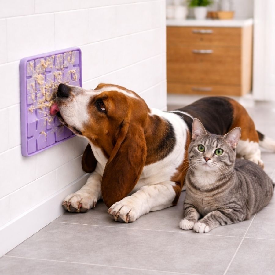 Leeby Alfombrilla de Lamer Morado para perros y gatos, , large indicador imagen numero 1