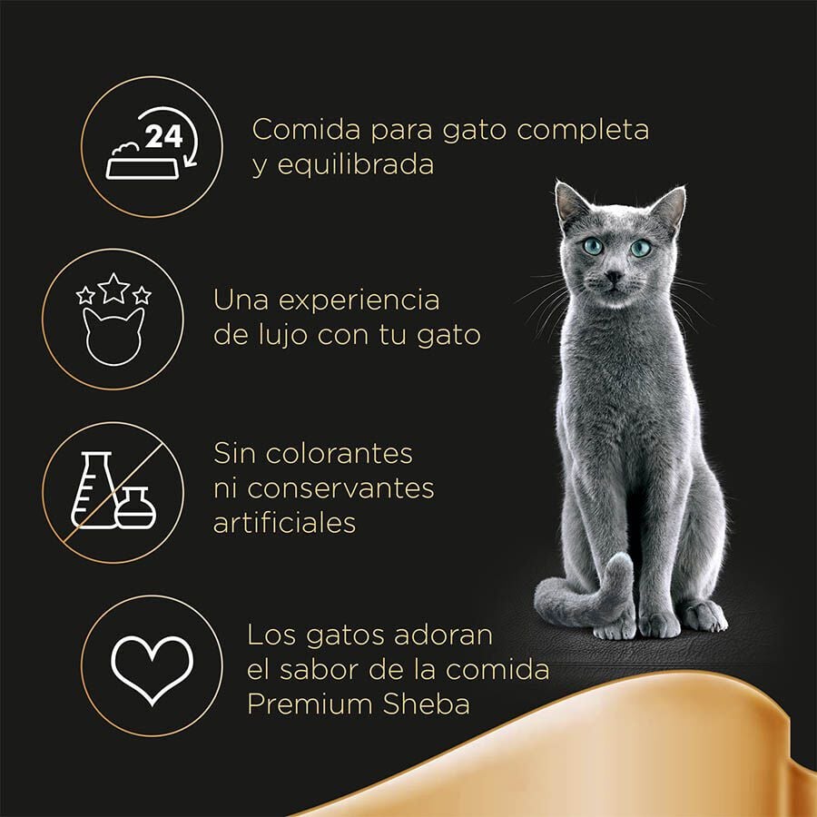 6 sobres x 50 g Sheba D&eacute;lices du Jour en Salsa de at&uacute;n, Bacalao y Pescado Blanco alimento h&uacute;medo para gatos, , large Imagen numero 4