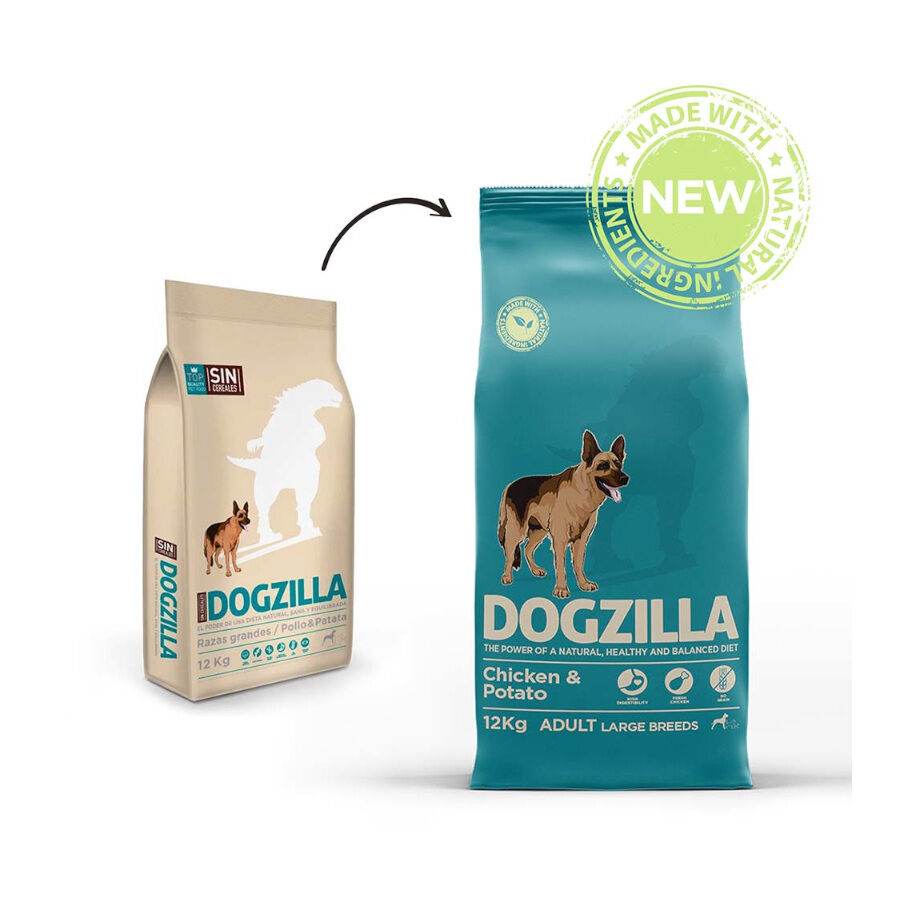 12 kg Dogzilla Large Grain Free Pollo pienso para perros, , large Imagen numero 2