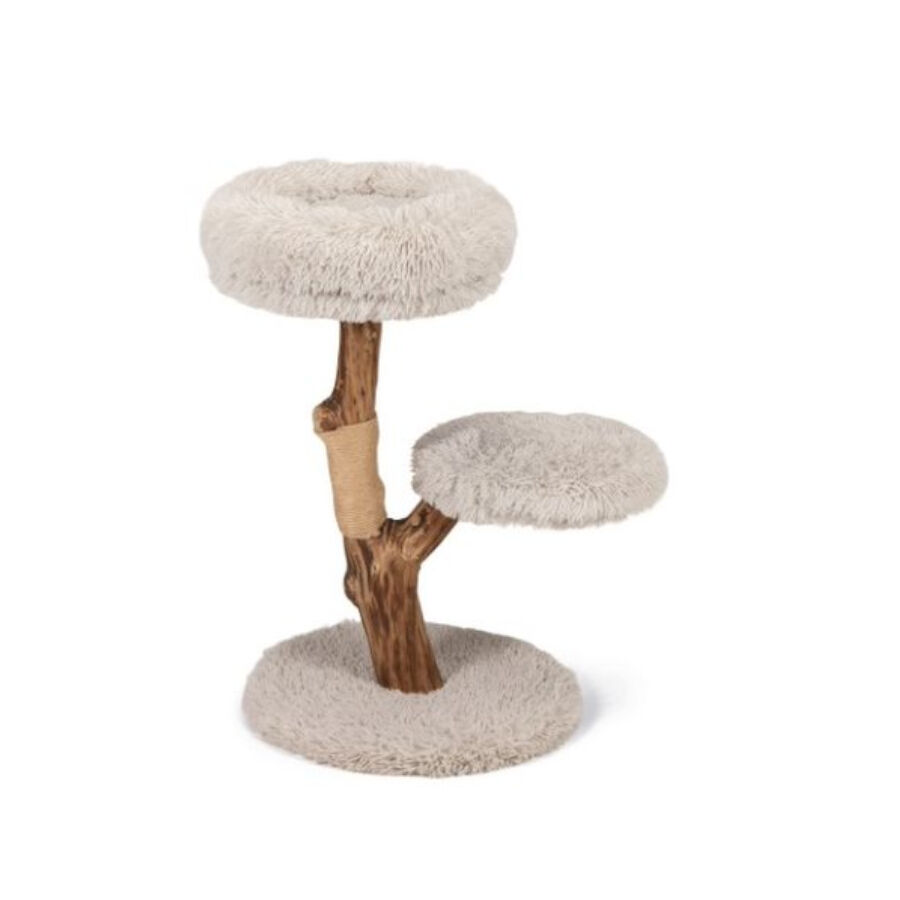 Designed by Lotte Zora Mueble Rascador de Madera Gris para gatos, , large Imagen numero 1