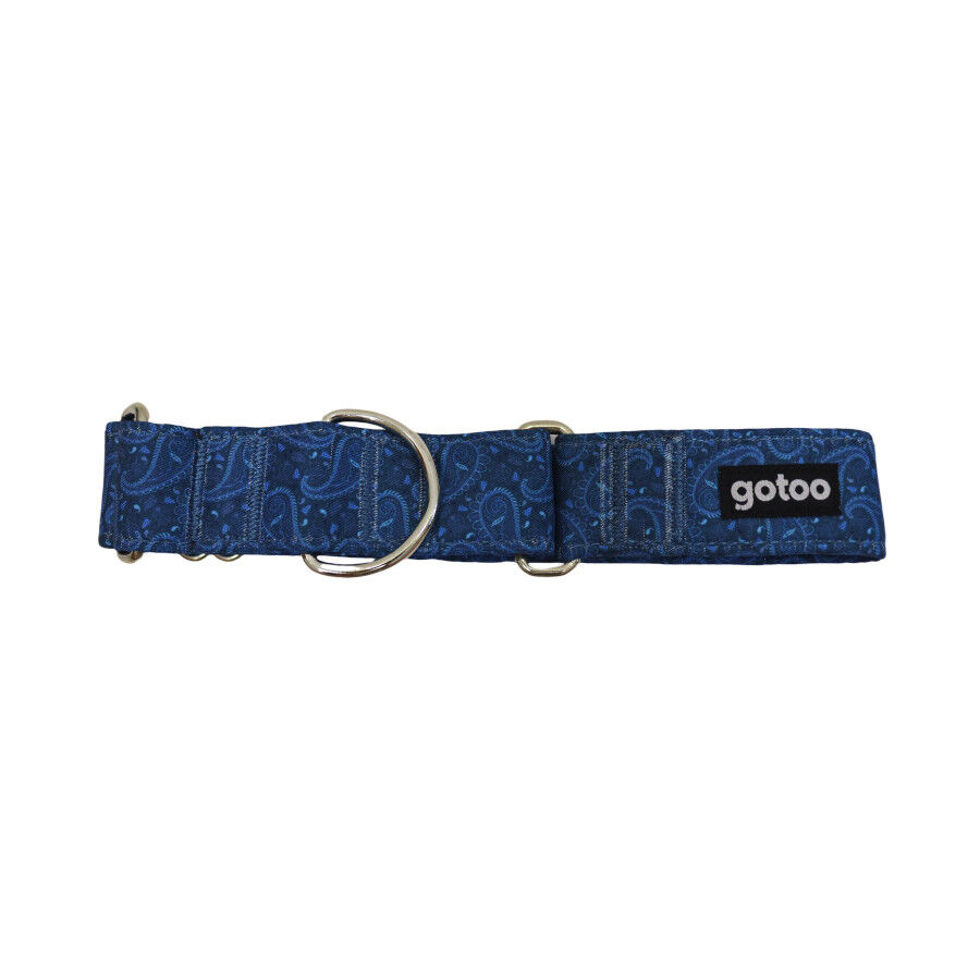 Gotoo Collar martingale estampado azul para perros, , large indicador imagen numero 1