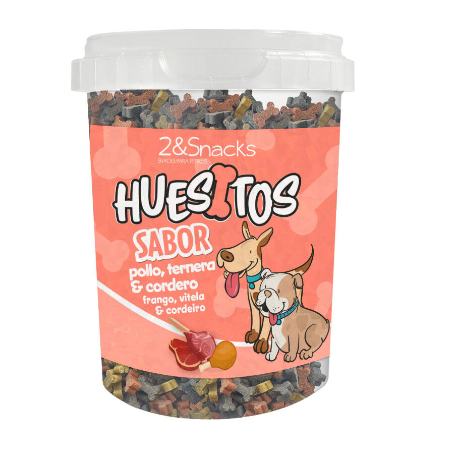 100 g 2&Snacks Galletas Mini Hueso Mix para perros, , large Imagen numero 1