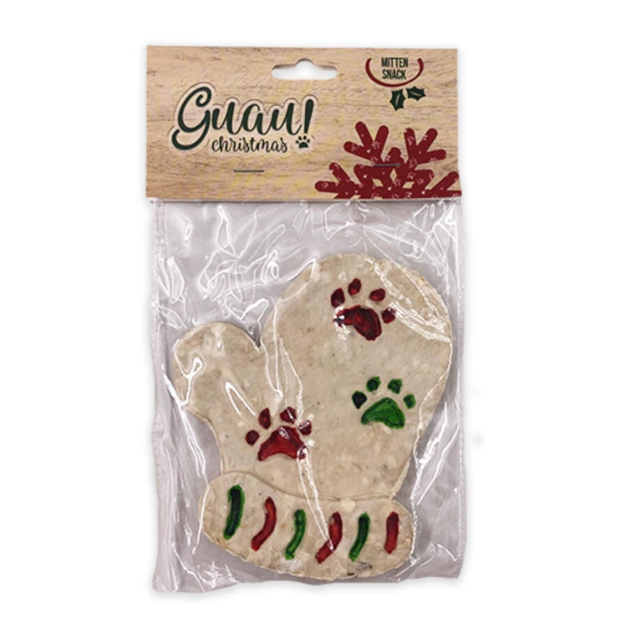 1 ud. Guau Christmas Golosina de Cuero en forma de Manopla para perros, , large Imagen numero 2