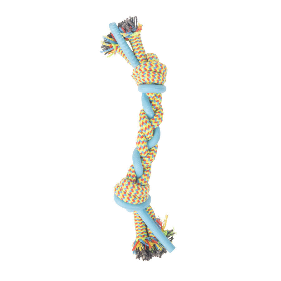 Tootoy! Pull Multi-texture Rope Azul Mordedor de cuerda para perro, , large indicador imagen numero 1