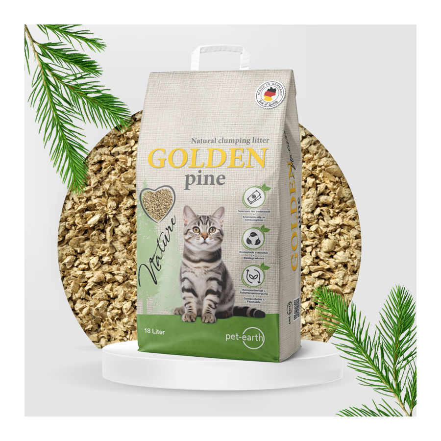 Golden Grey Pino Arena Aglomerante para gatos, , large indicador imagen numero 1