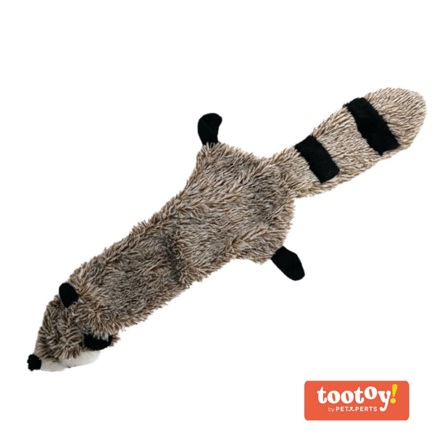 Tootoy! Comfort Skinny Racoon peluche con sonido crujiente para perros, , large Imagen numero 1