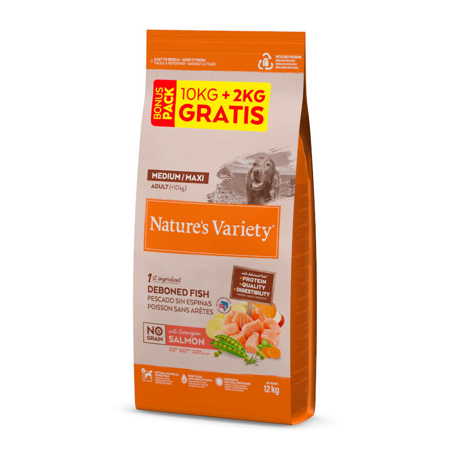 Nature's Variety No Grain Adult Medium Maxi Salm&oacute;n pienso para perros