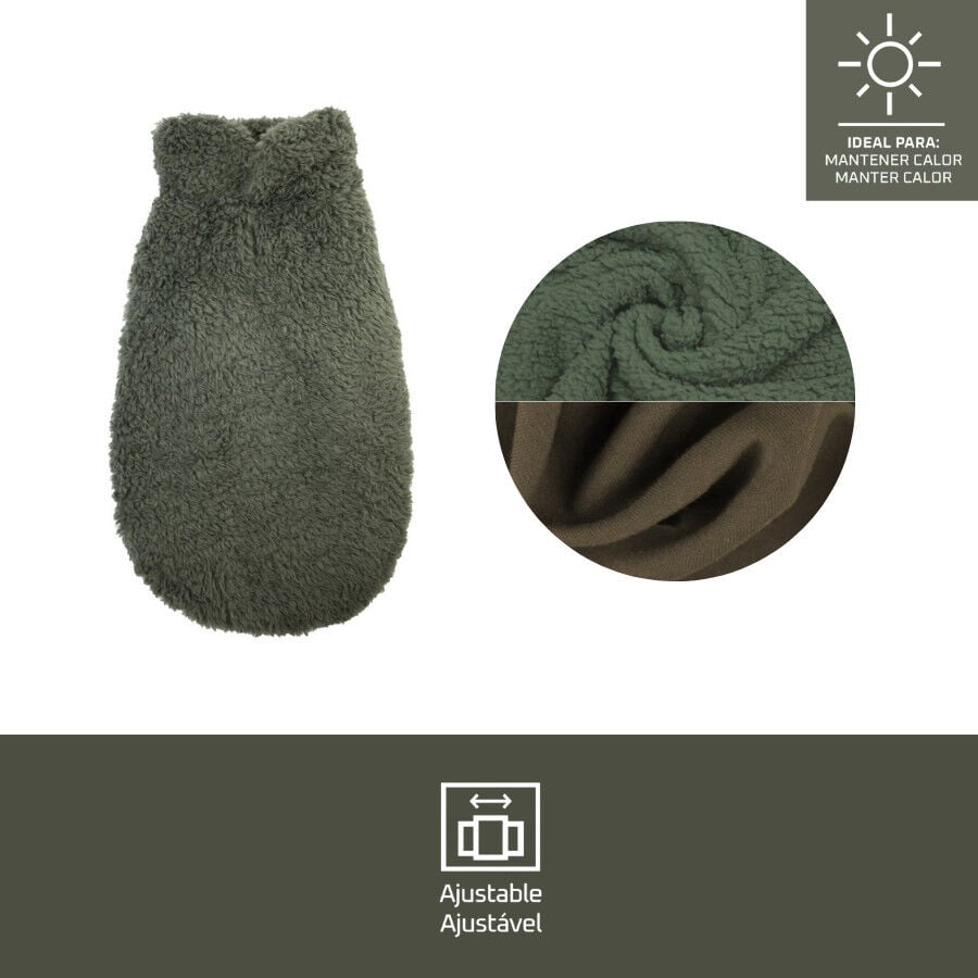 Outech Sudadera Borreguillo Caqui para perros, , large indicador imagen numero 5