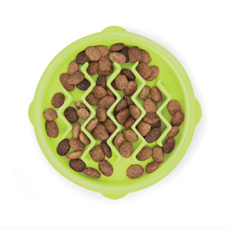 Catstages Cat Fun Comedero Lento Verde para gatos, , large indicador imagen numero 1