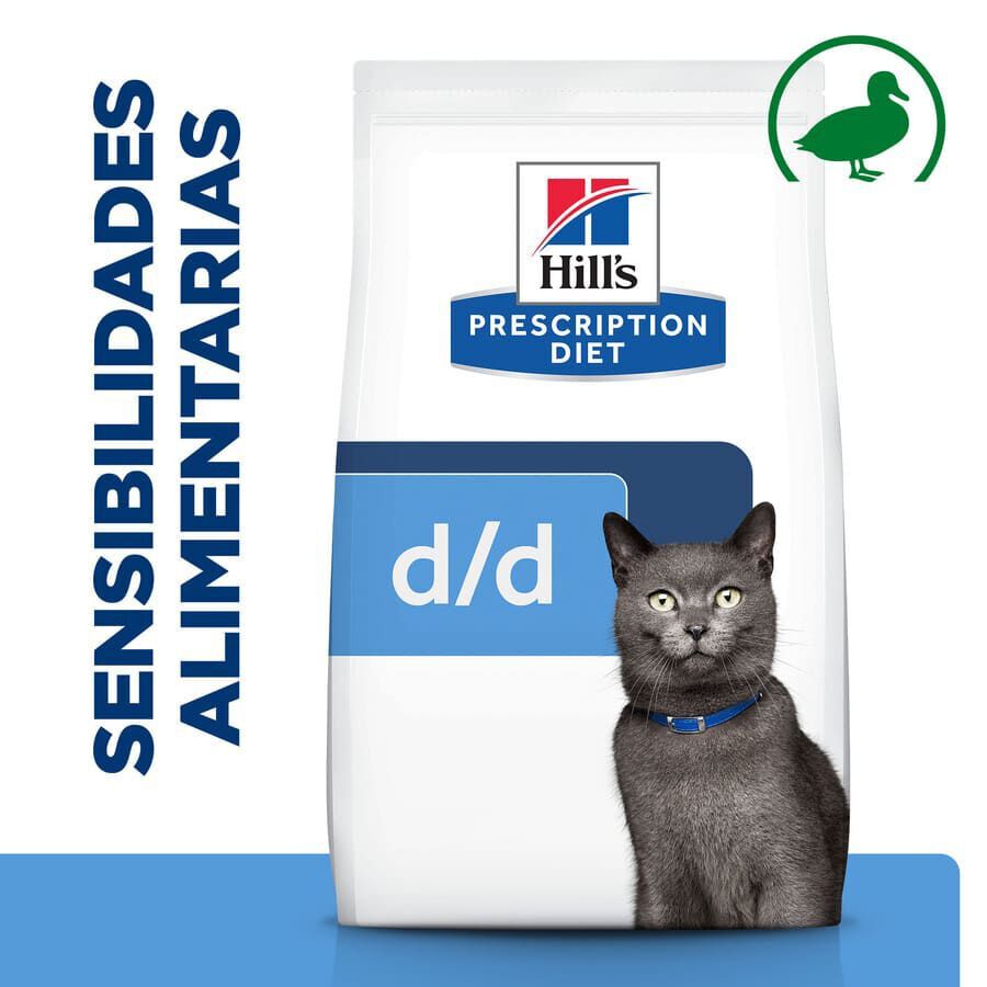 3 kg Hill's Prescription Diet Food Sensitivities d/d Pato pienso para gatos, , large indicador imagen numero 2