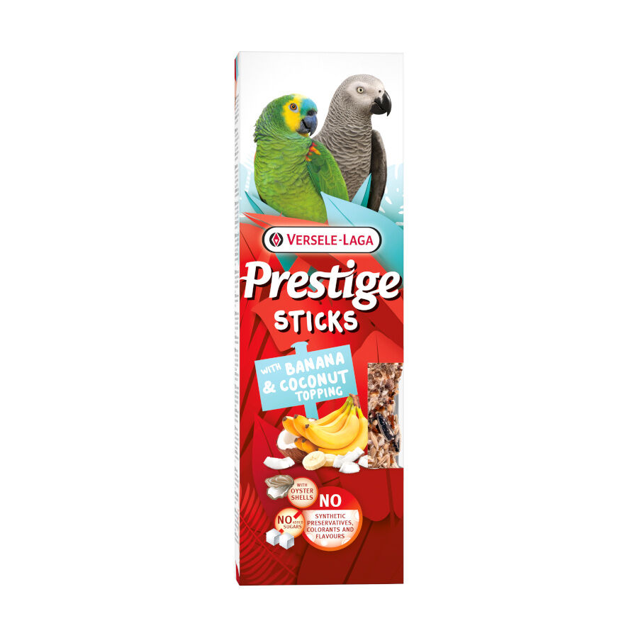 Versele-Laga Barritas Prestige Sticks con Cobertura de Pl&aacute;tano y Coco para loros