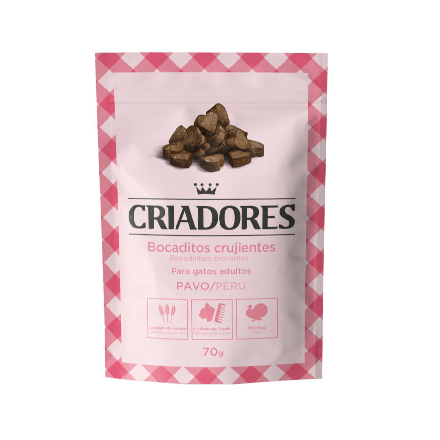 70 g Criadores Bocaditos Crujientes de Pavo para gatos, , large Imagen numero 1