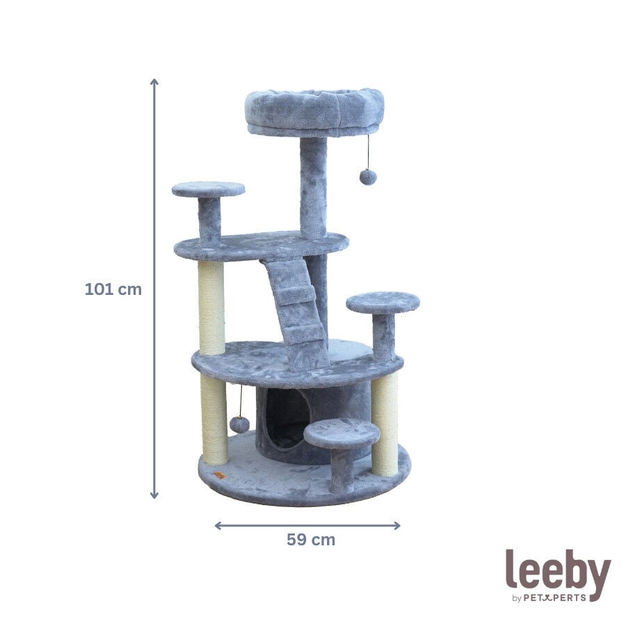 Leeby Esperanza torre rascador multiplataforma con cama nido y juguete para gatos, , large Imagen numero 4