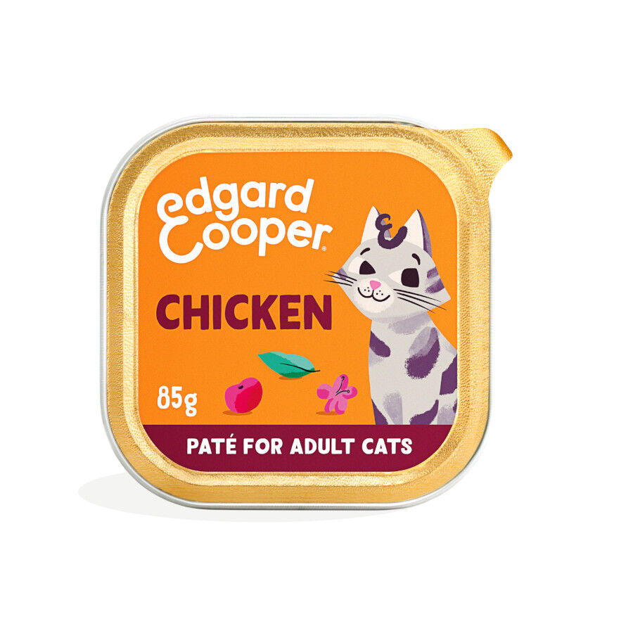 85 g Edgard & Cooper Adult Pollo en Pat&eacute; tarrina para gatos, , large Imagen numero 1