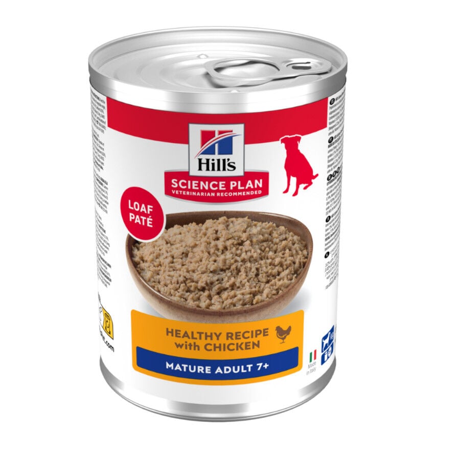 370 g Hill's Science Plan Mature 7+ Adult pollo lata para perros, , large indicador imagen numero 1