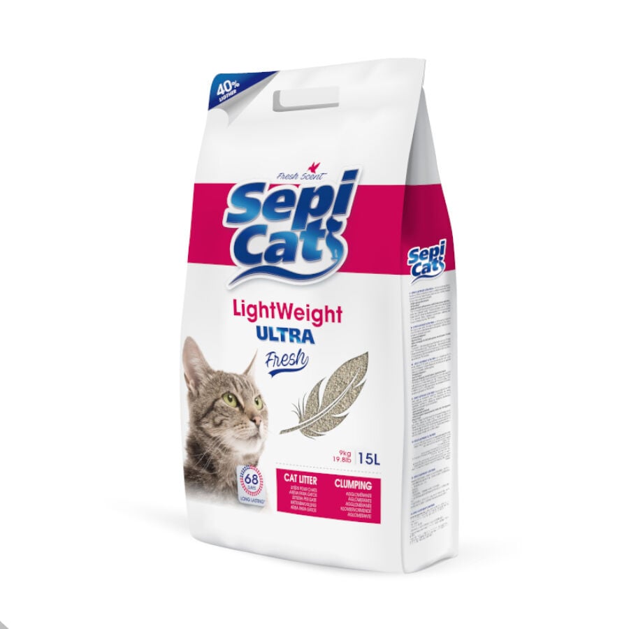 15 L Sepicat LightWeight Ultra Fresh arena aglomerante ligera para gatos, , large Imagen numero 1