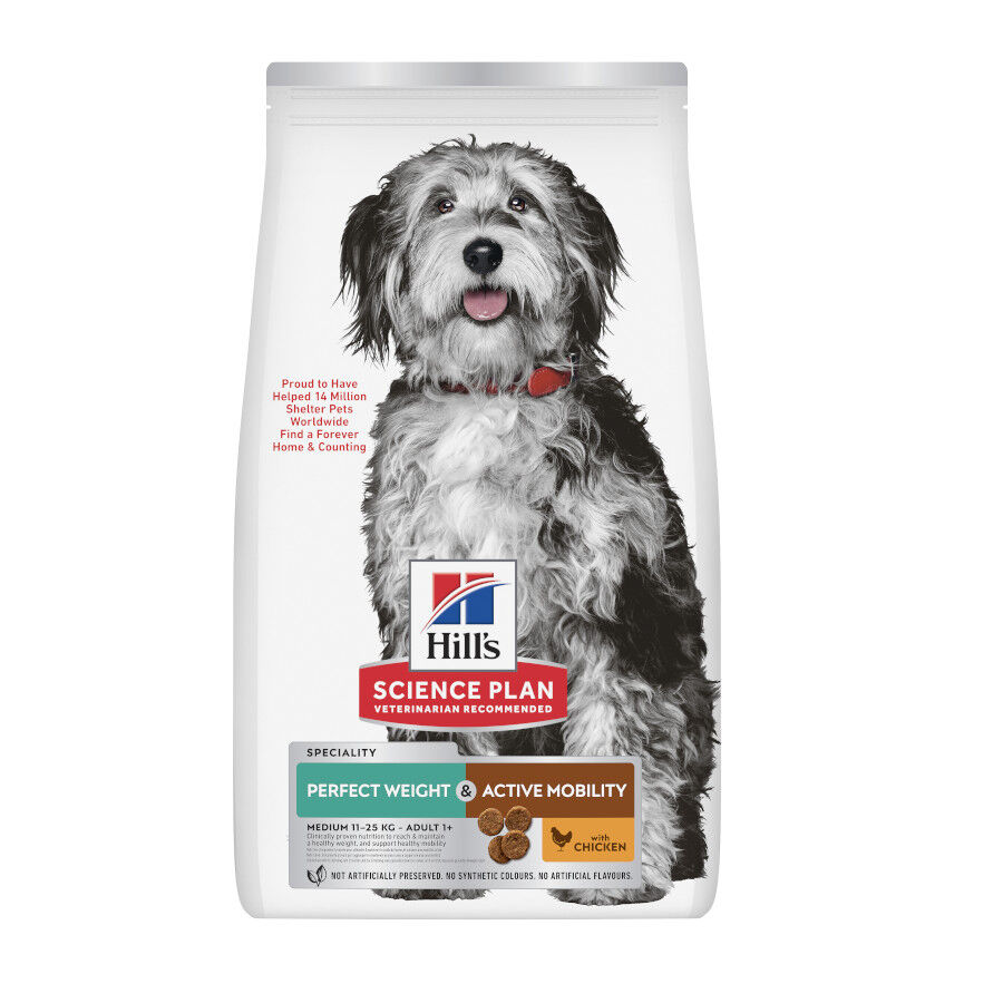 12 kg Hill's Science Plan Perfect Weight y Active Mobility pollo pienso para perros medianos, , large Imagen numero 1
