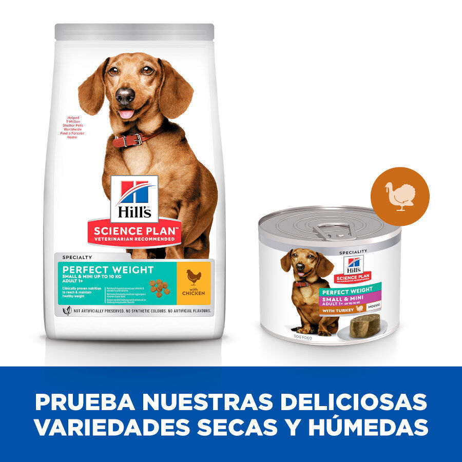 200 g Hill's Science Plan Adult Small & Mini Perfect Weight Mousse de Pavo lata para perros, , large Imagen numero 9