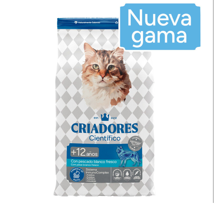 2 kg Criadores Cient&iacute;fico Senior +12 Pescado pienso para gatos, , large indicador imagen numero 2