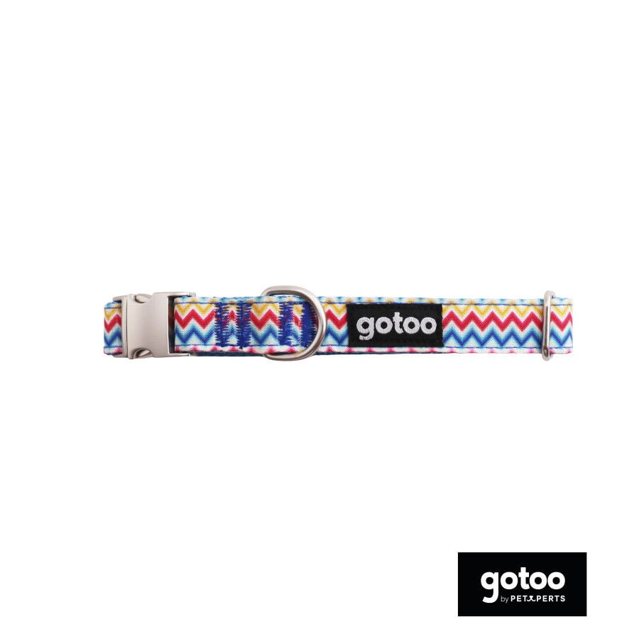 Gotoo Collar estampado rayas zig-zag para perros, , large Imagen numero 2