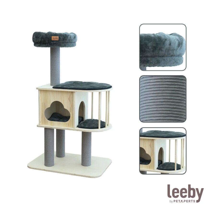 Leeby Cloud Collection torre rascador con cama nido para gatos, , large indicador imagen numero 5