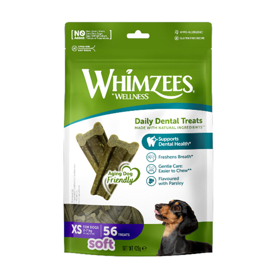 56 barritas Whimzees Snacks Dentales Soft Value Bags XS para perros, , large Imagen numero 1