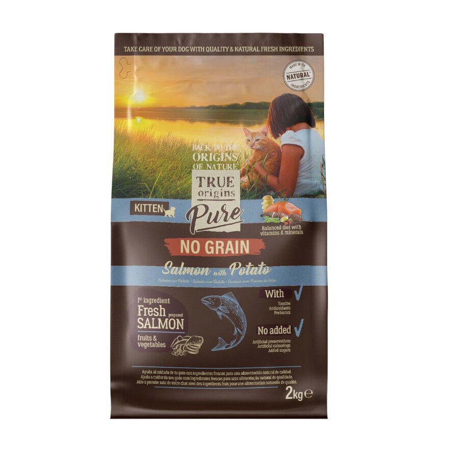 2 kg True Origins Pure Kitten No Grain Free Salm&oacute;n pienso para gatos&nbsp;, , large indicador imagen numero 1