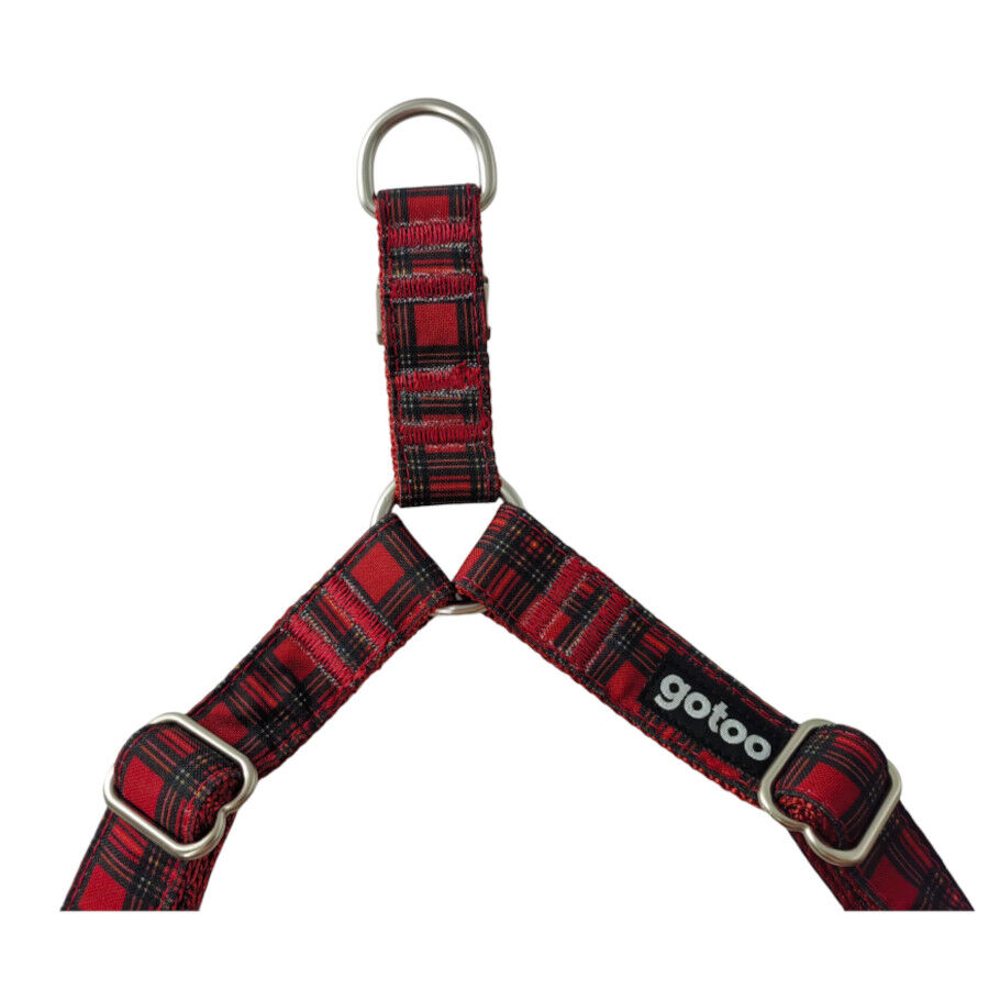 Gotoo Arn&eacute;s estampado tart&aacute;n rojo para perros, , large indicador imagen numero 4
