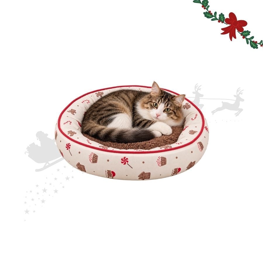 Wonder Christmas Cama Donut Estampado Dulce para gatos, , large Imagen numero 1