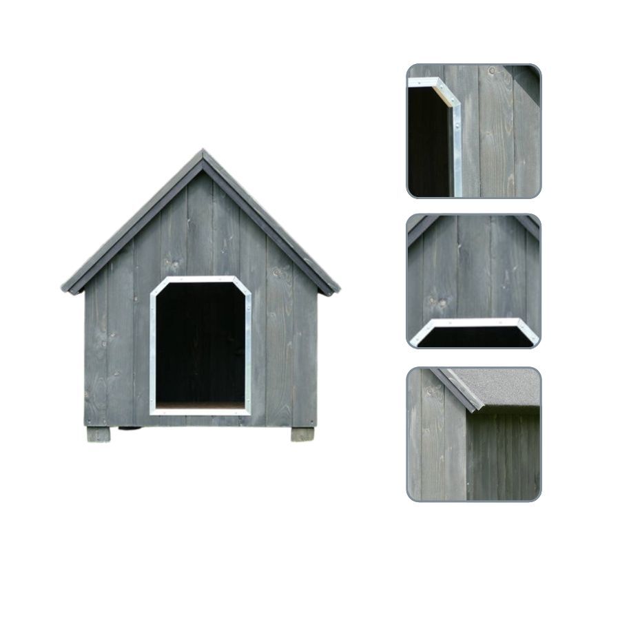TK-Pet Alpine Caseta de Madera Gris para perros, , large indicador imagen numero 2