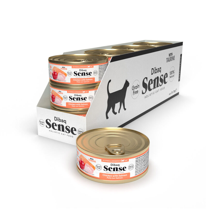 70 g Dibaq Sense Hypoallergenic Grain Free Pollo y Salm&oacute;n lata para gatos, , large Imagen numero 2