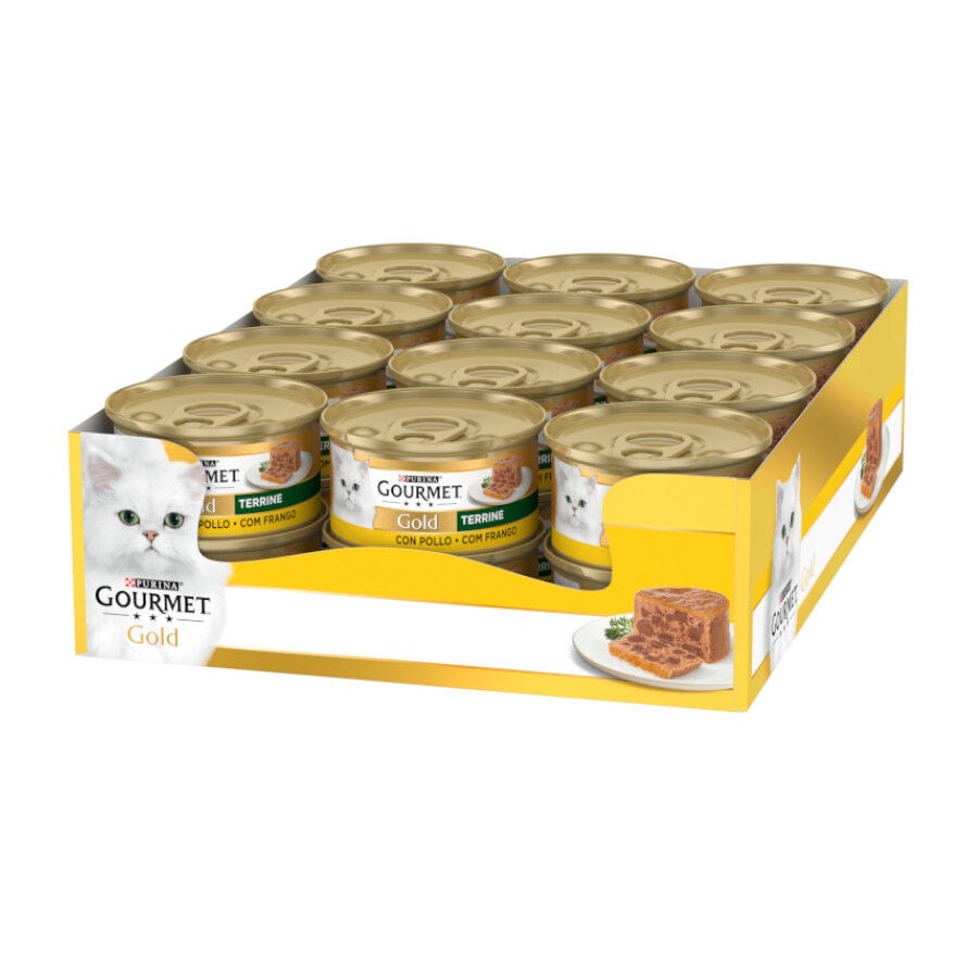 85 g Gourmet Gold Terrine de Pollo lata para gatos, , large indicador imagen numero 2