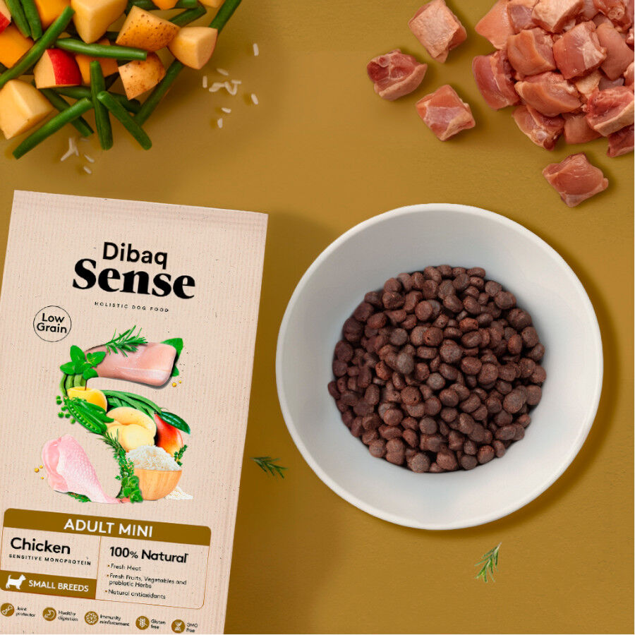 2 kg Dibaq Sense Low Grain Adult Mini Pollo Pienso para perros, , large indicador imagen numero 2