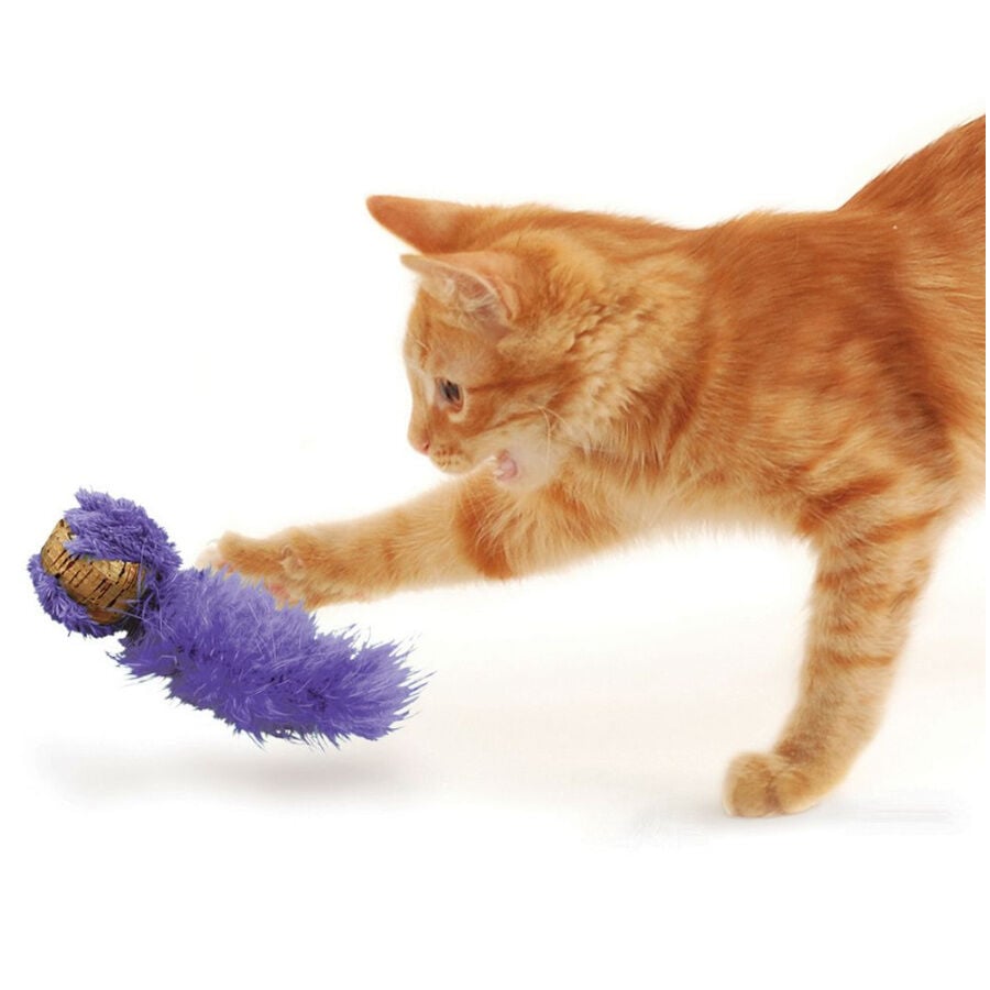 Kong Cork Pelota con cola de plumas para gatos, , large indicador imagen numero 2